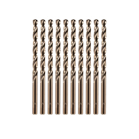 amoolo 3/16-inch cobalt drill bit set 10 pcs in box for durable metal drilling