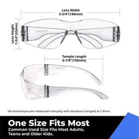 amoolo Bulk-pack 48 safety glasses ideal for teams and workplaces.