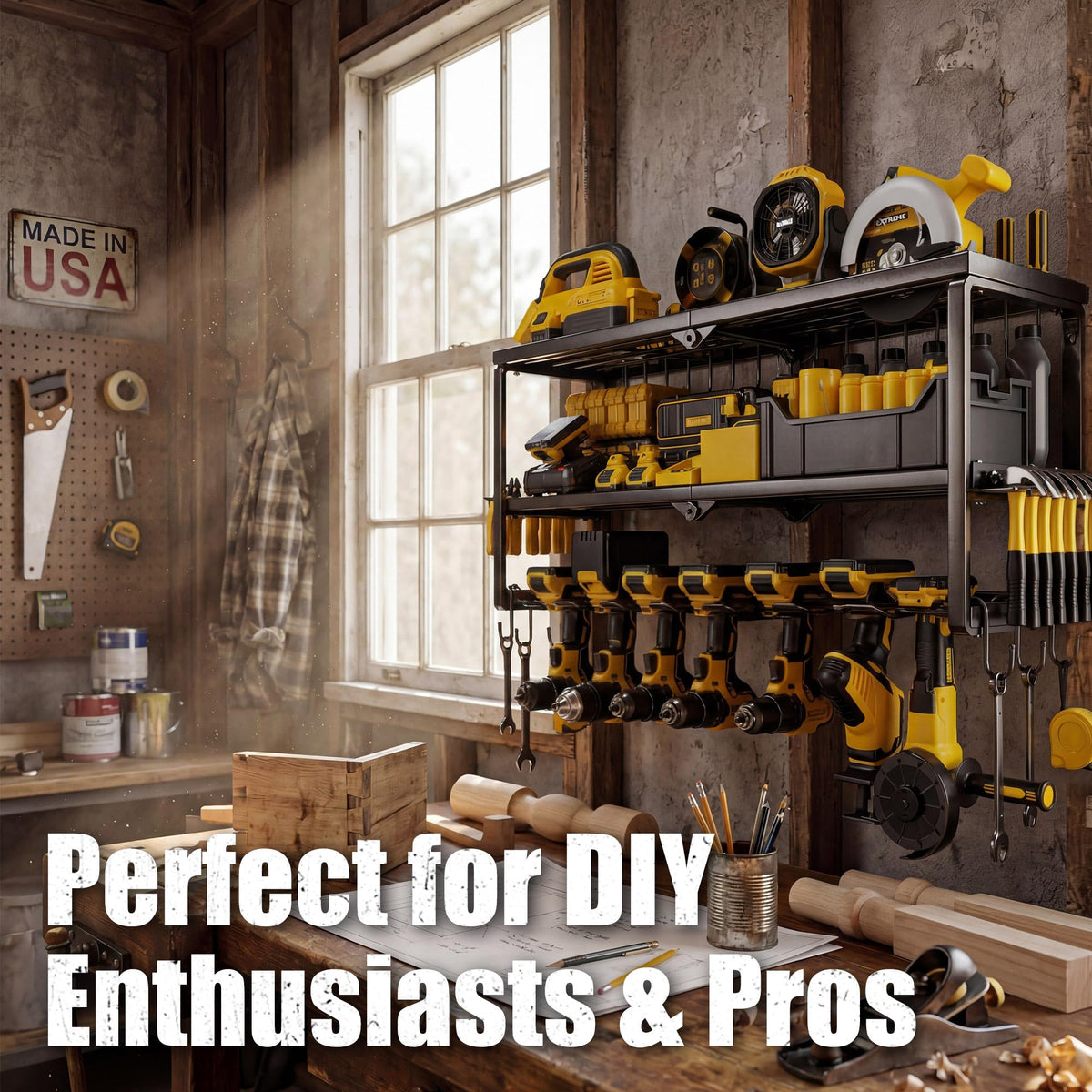 Amoowis rust-resistant coating ensures lasting durability in garage environments.