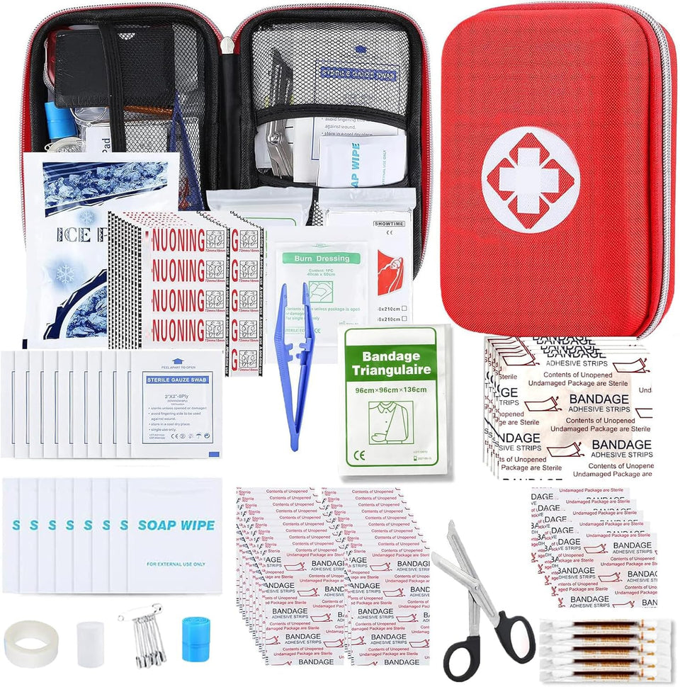 AMORNING 276PCS First Aid Kit front view for quick access during trips