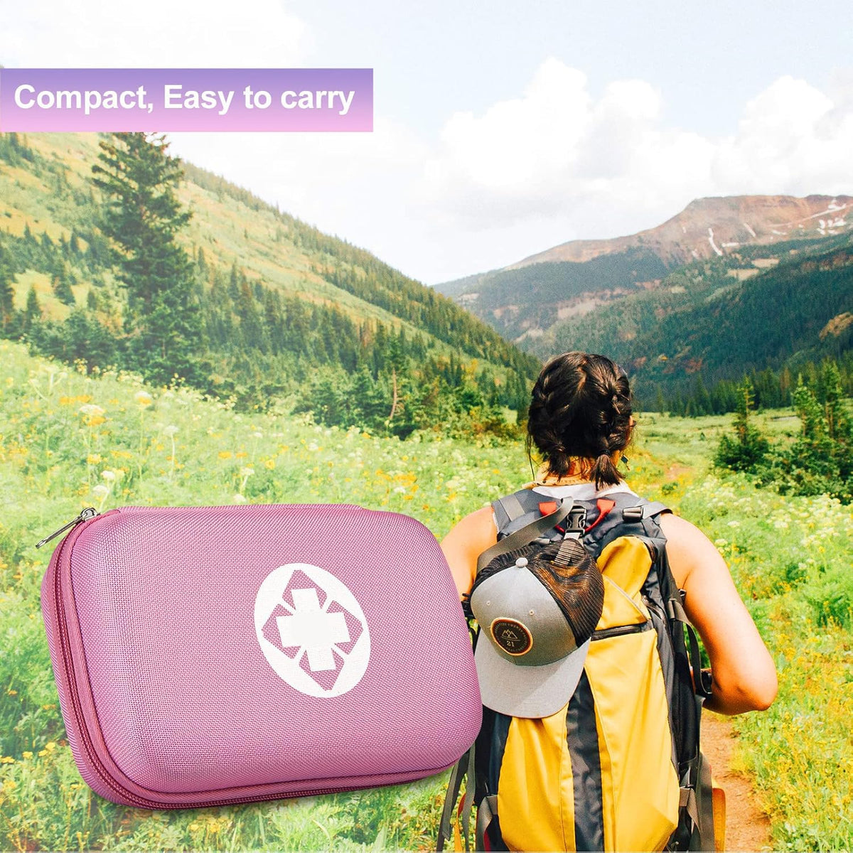 AMORNING compact emergency kit with zipper for organized storage