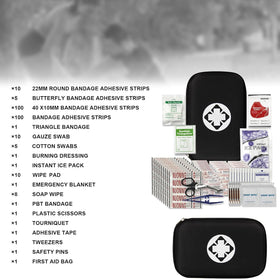 AMORNING compact first aid kit opened to show organized contents for quick access