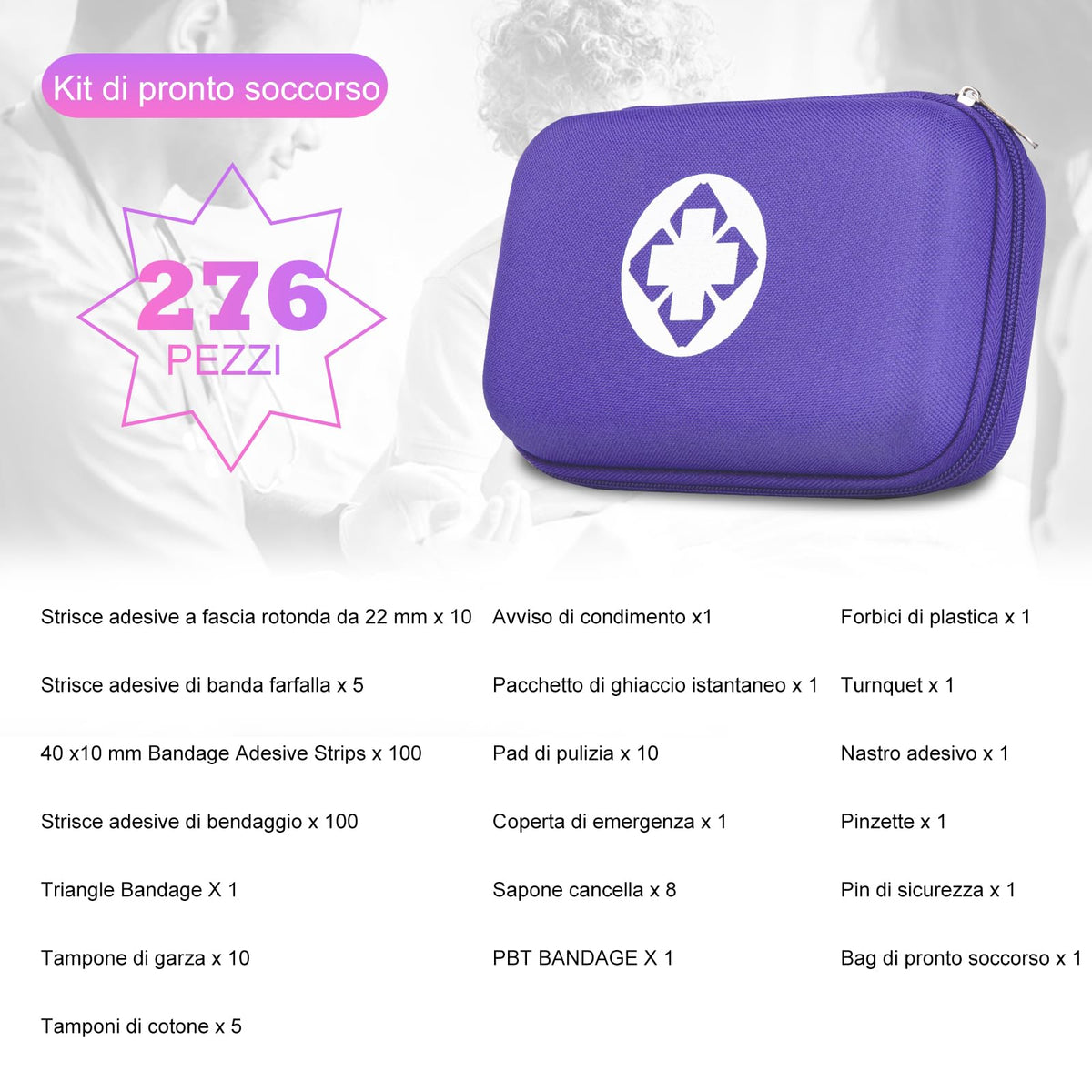 AMORNING contents view in compact kit—easy access for quick treat and prevention at a glance.