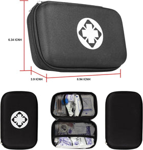 AMORNING scissors, bandages, and burn relief visible for versatile field care