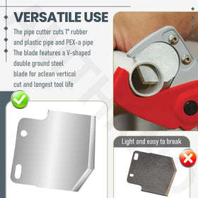 AMTHKNO 1-inch tubing capacity blade ready for rubber, plastic, and PEX-a uses.