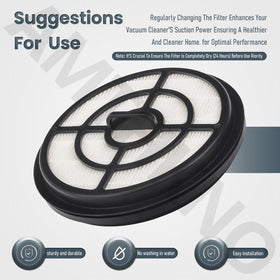 AMTHKNO 49-90-1963 dry-use-only filter avoids moisture cleaning