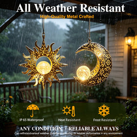 Amugmilk solar hanging lights garden-path-light provides safe, decorative illumination for evening strolls.