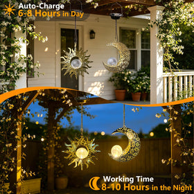Amugmilk solar hanging lights waterproof sealed-battery design withstands rain and frost.