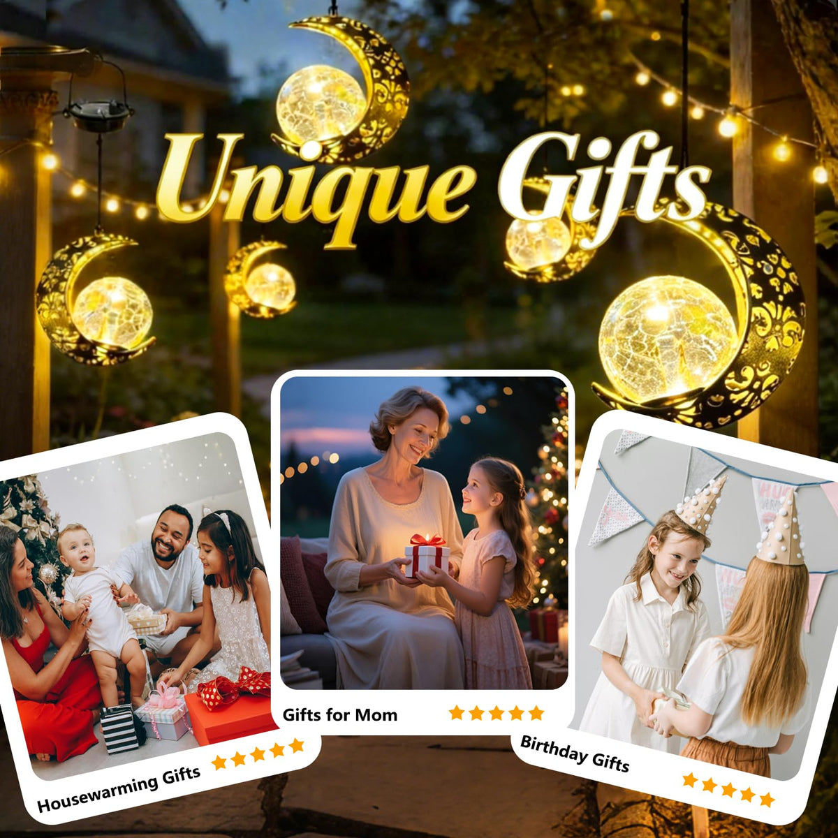 Amugmilk moon lights make a thoughtful gift for garden lovers.
