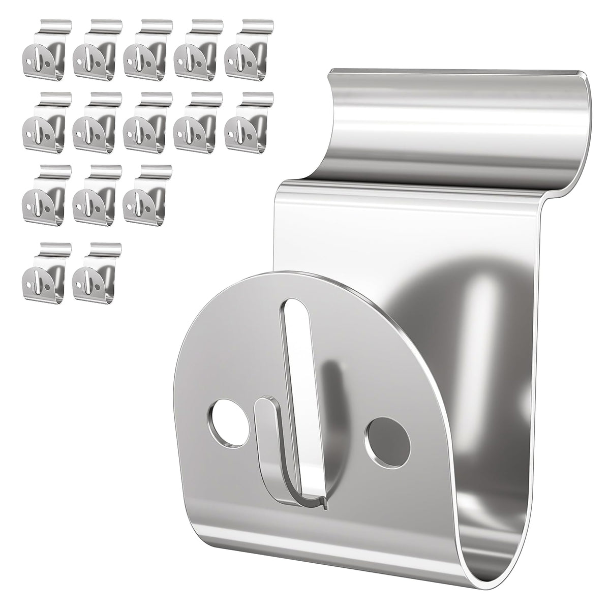 Amuille heavy duty vinyl siding hook on siding with a wreath, no drilling required.
