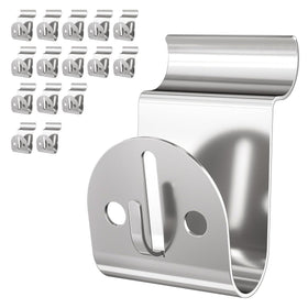 Amuille heavy duty vinyl siding hook on siding with a wreath, no drilling required.
