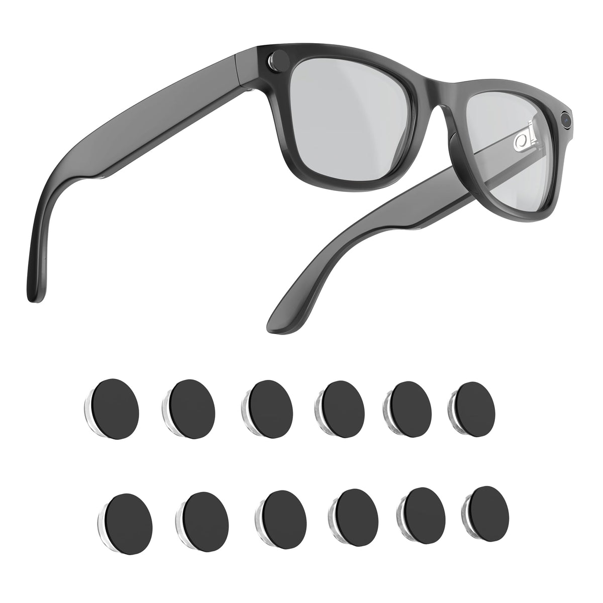 AMVR LED blocking sticker on Ray-Ban Wayfarer to shield LED while preserving camera use.