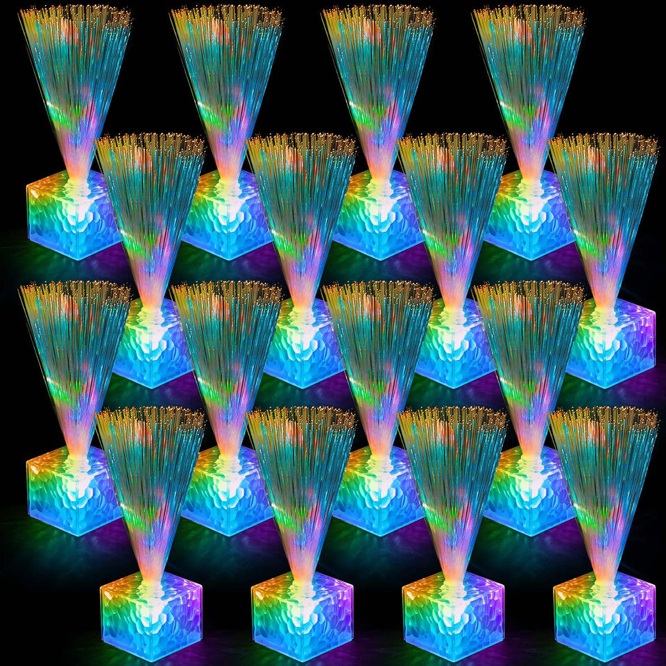 Amylove fiber optic lamp bulk with clear base adds vivid color to weddings