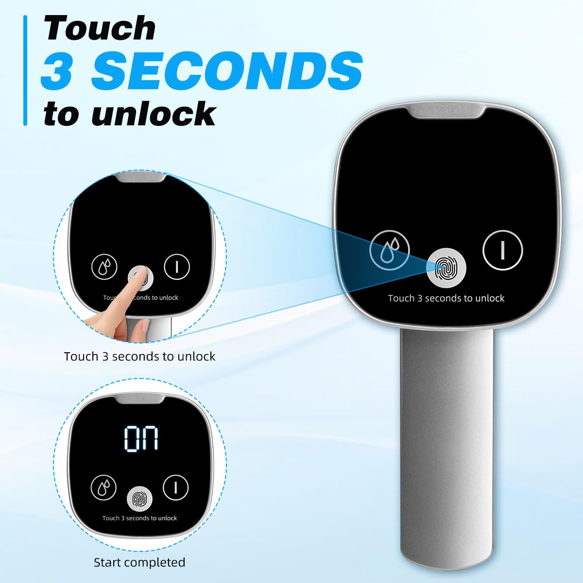 Amz Jet four dispense mode options: 200ml, 600ml, 800ml, continuous