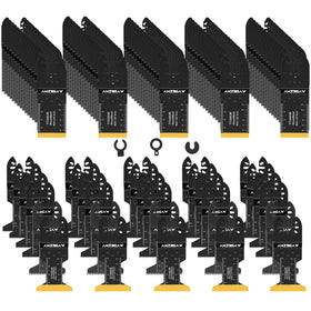 AMZBSAW 110pcs blades set for versatile cuts.