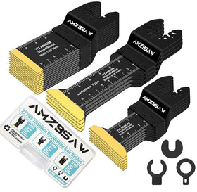 AMZBSAW 22pcs titanium oscillating blades kit for metal cutting versatility
