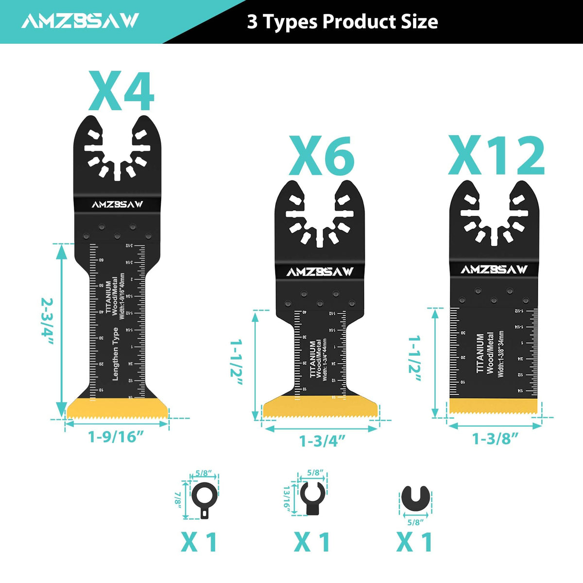 AMZBSAW blades designed for metal cutting in various home projects