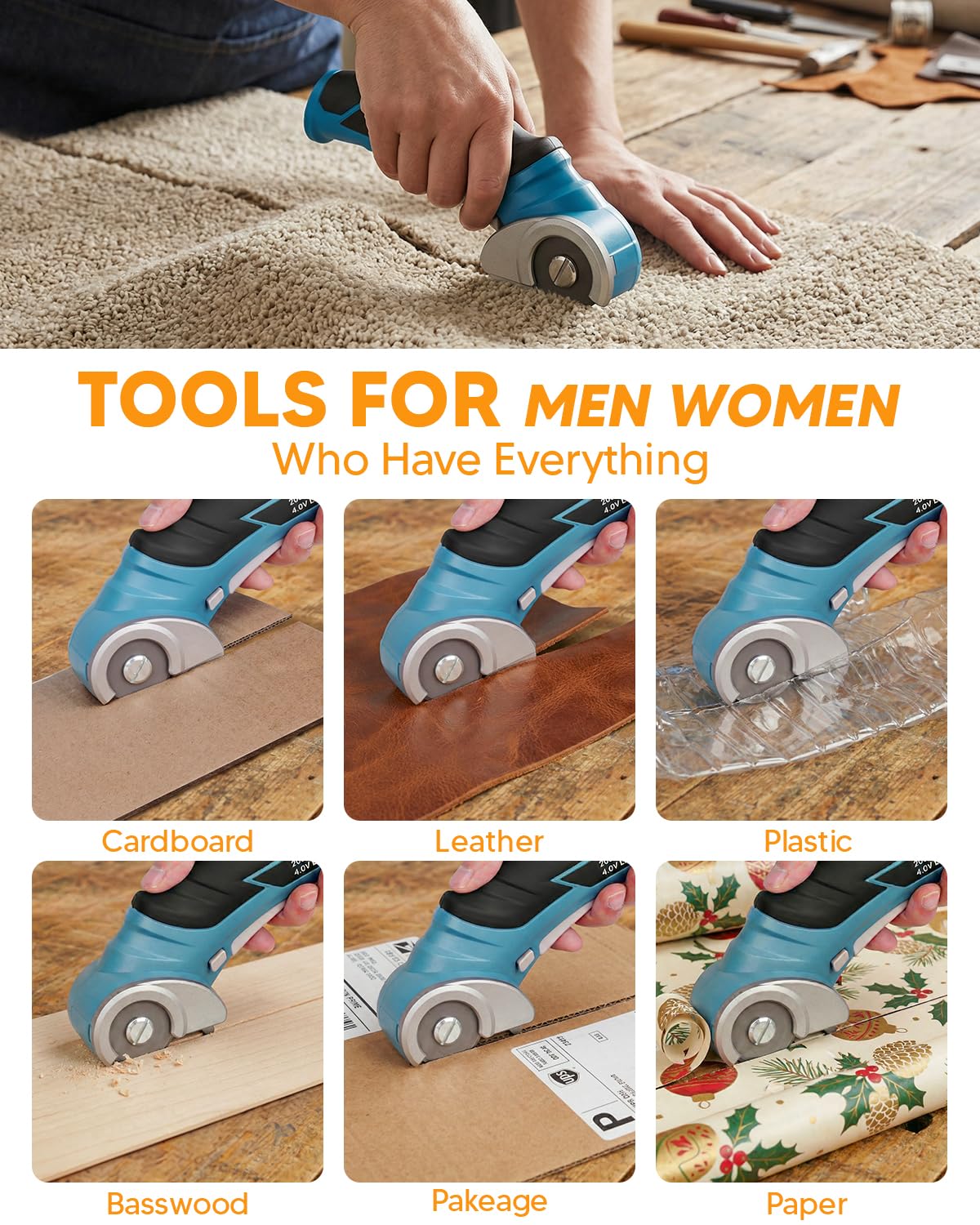 AMZBUY safety lock keeps blades secured when not in use for safer storage.