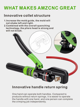 AMZCNC tool ideal for battery and welding cable crimps
