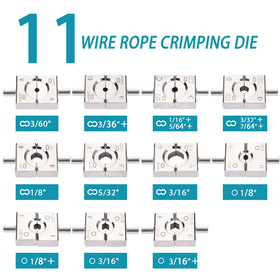 AMZCNC crimping tool dies close-up demonstrating secure sleeves.
