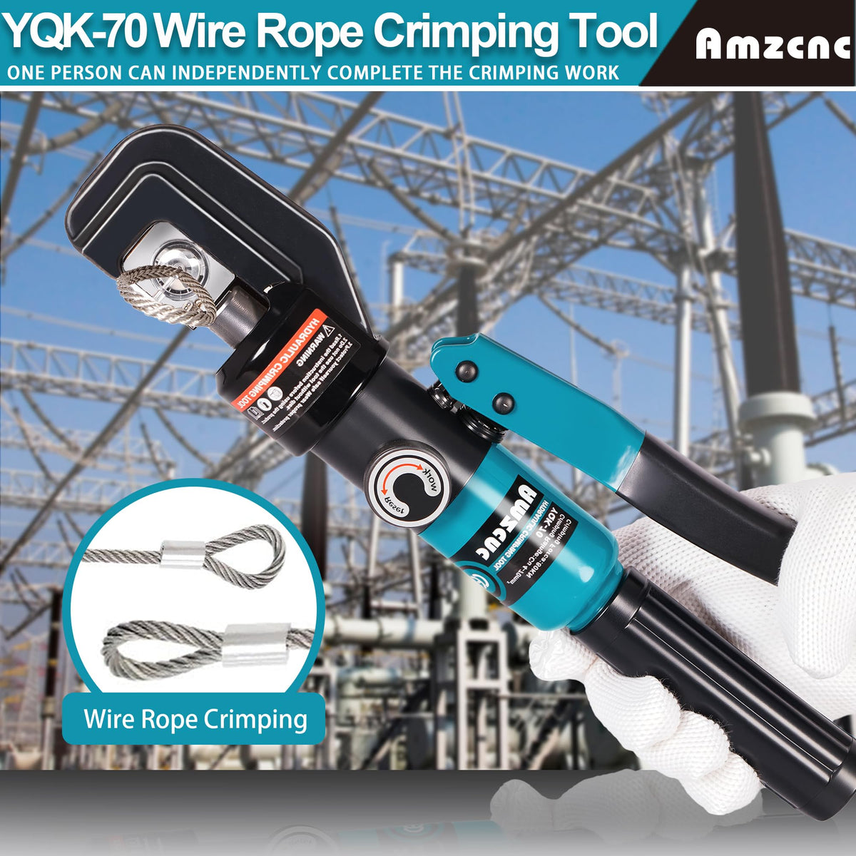 AMZCNC deck mounting setup demonstrates quick, tool-assisted swaging.