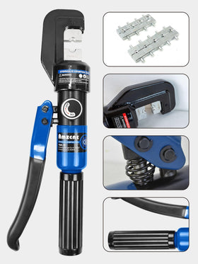 AMZCNC hydraulic crimping tool includes cable scissors for copper/aluminum