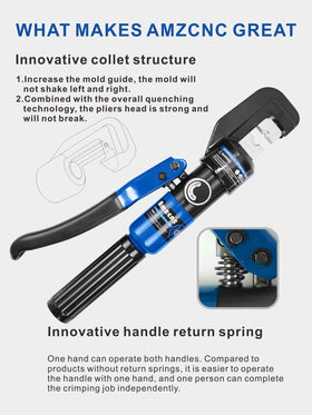 AMZCNC hydraulic crimping tool supports one-hand operation