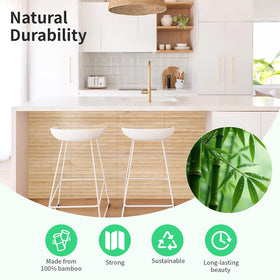 AMZDEPOT bamboo wall panel carbonized finish adds warm tropical texture to any room