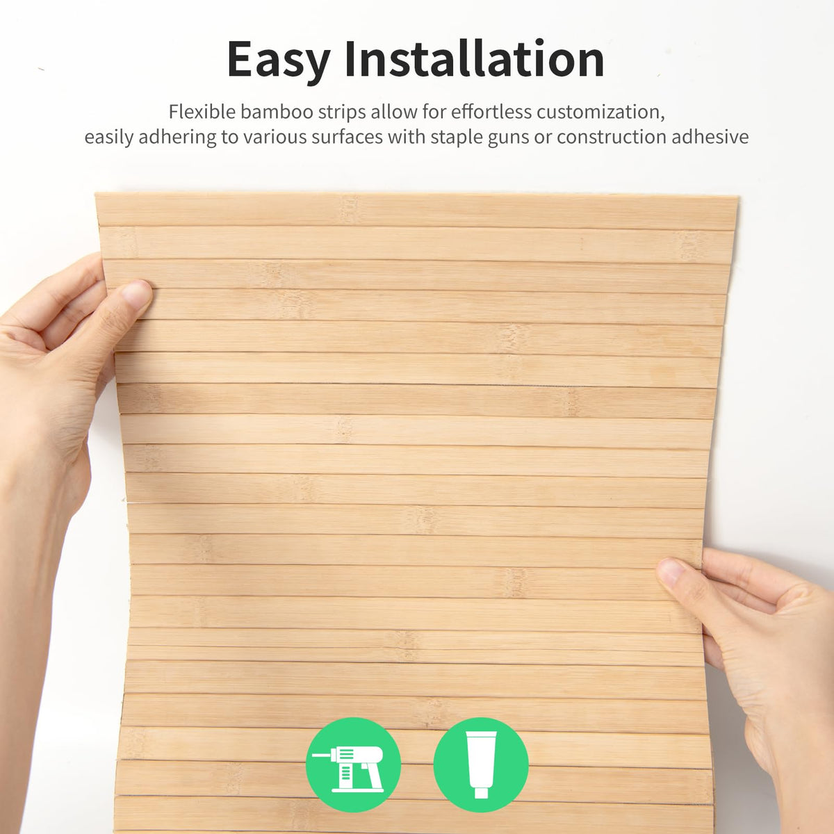 AMZDEPOT durable bamboo strips offer long lasting performance on walls