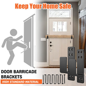 AMZFINE 2x4 bracket installed on a door for added security
