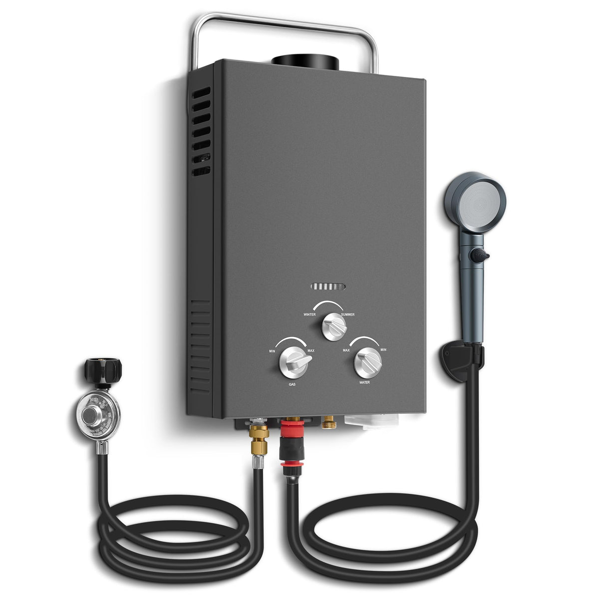 Amzgachfktch outdoor tankless water heater compact - portable camping hot water solution.