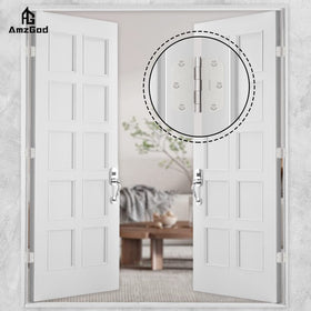 AmzGod three-and-a-half-inch hinges with rounded corners for smooth door operation