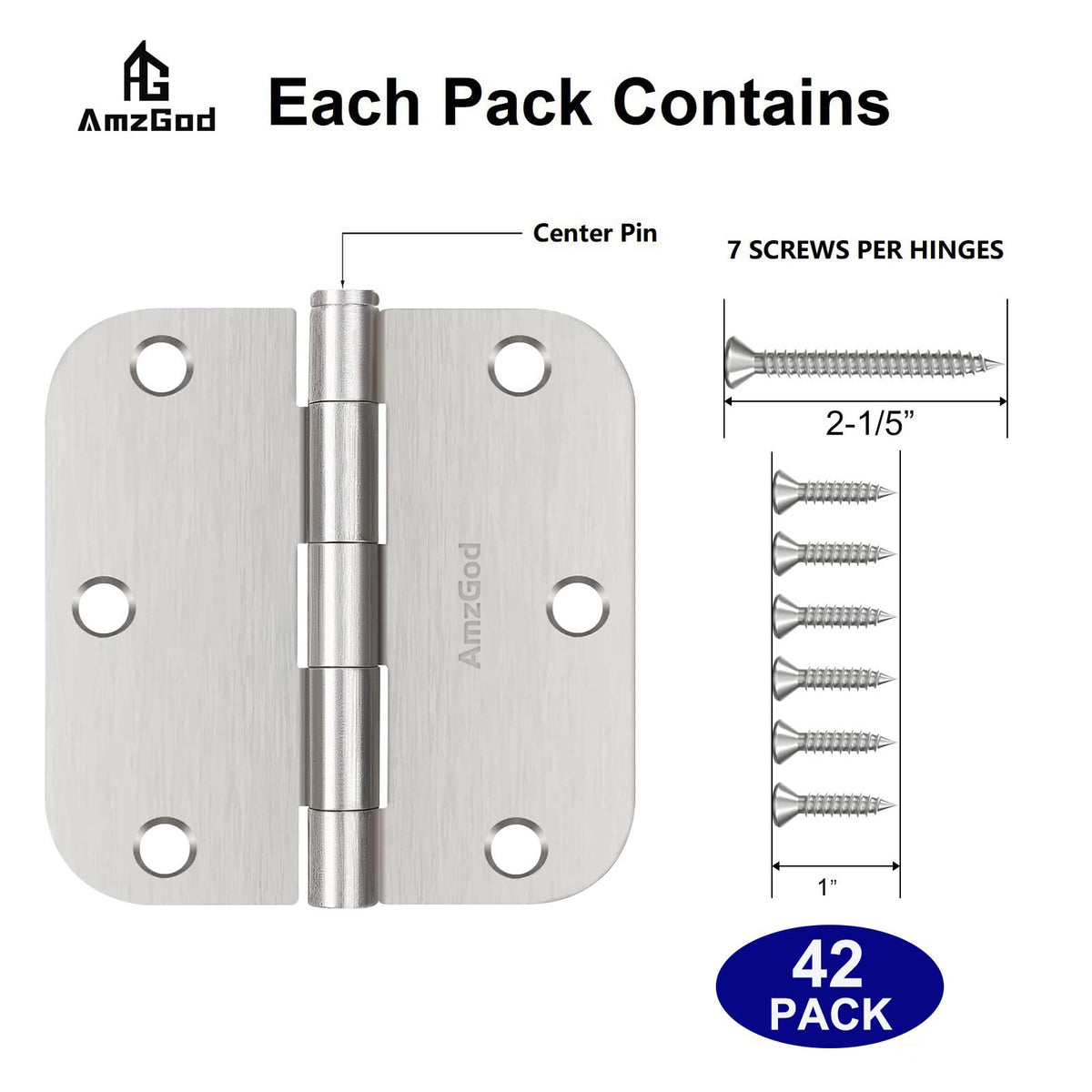 AmzGod hinges with 5/8-inch radius corners for a classic, clean look
