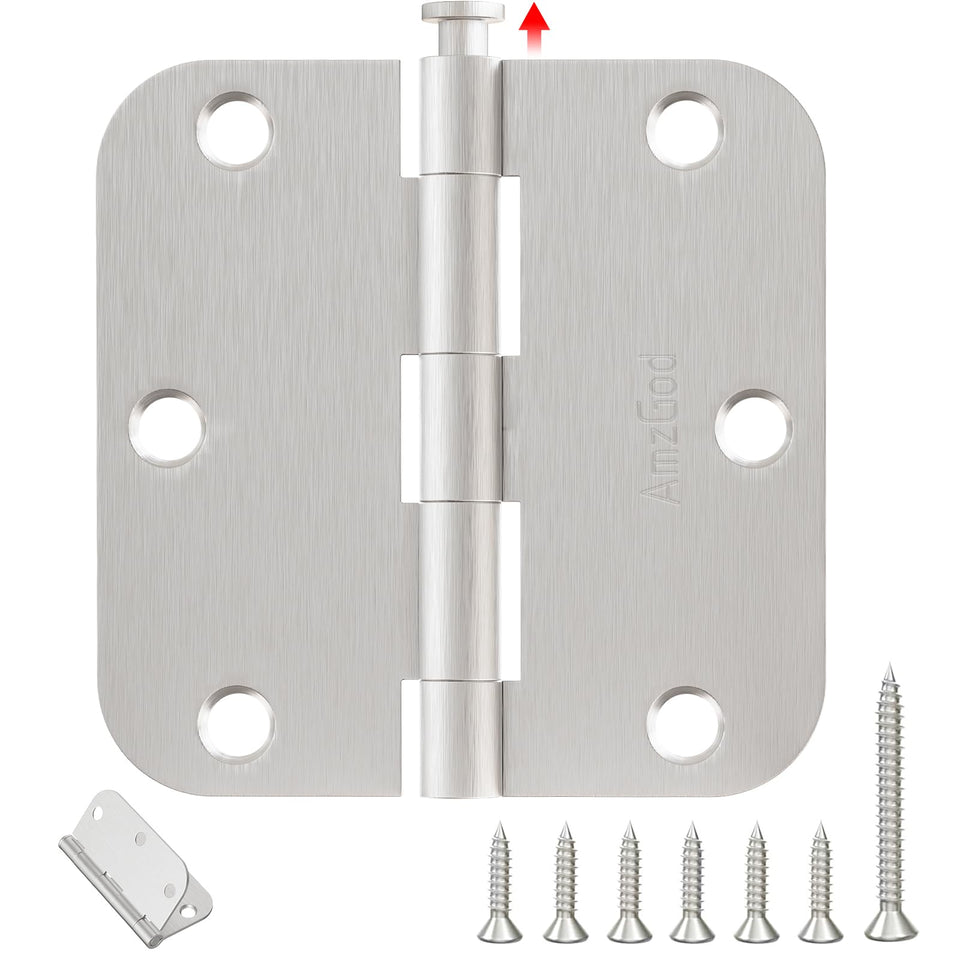 AmzGod brushed nickel door hinges, 30-pack, for easy interior upgrades