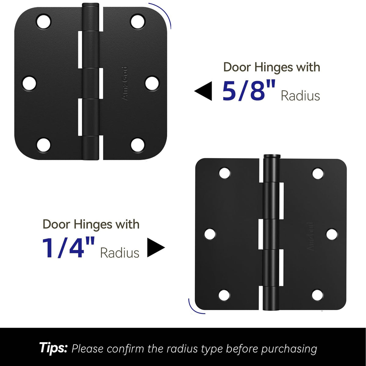 AmzGod plain-bearing hinge design for lasting quiet performance