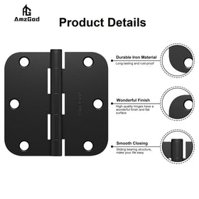 AmzGod 3-1/2 inch hinges fit common interior doors.