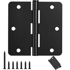 AmzGod matte black door hinge close-up highlighting durable finish for interior doors