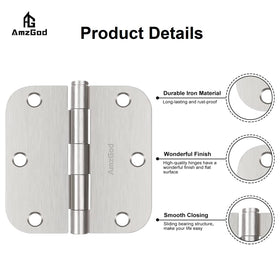 AmzGod plain-bearing hinge set supporting quiet, reliable door movement