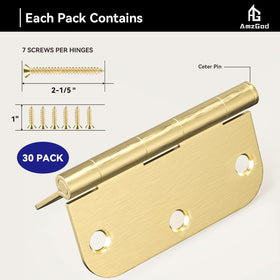 AmzGod solid iron construction with satin brass finish for durability