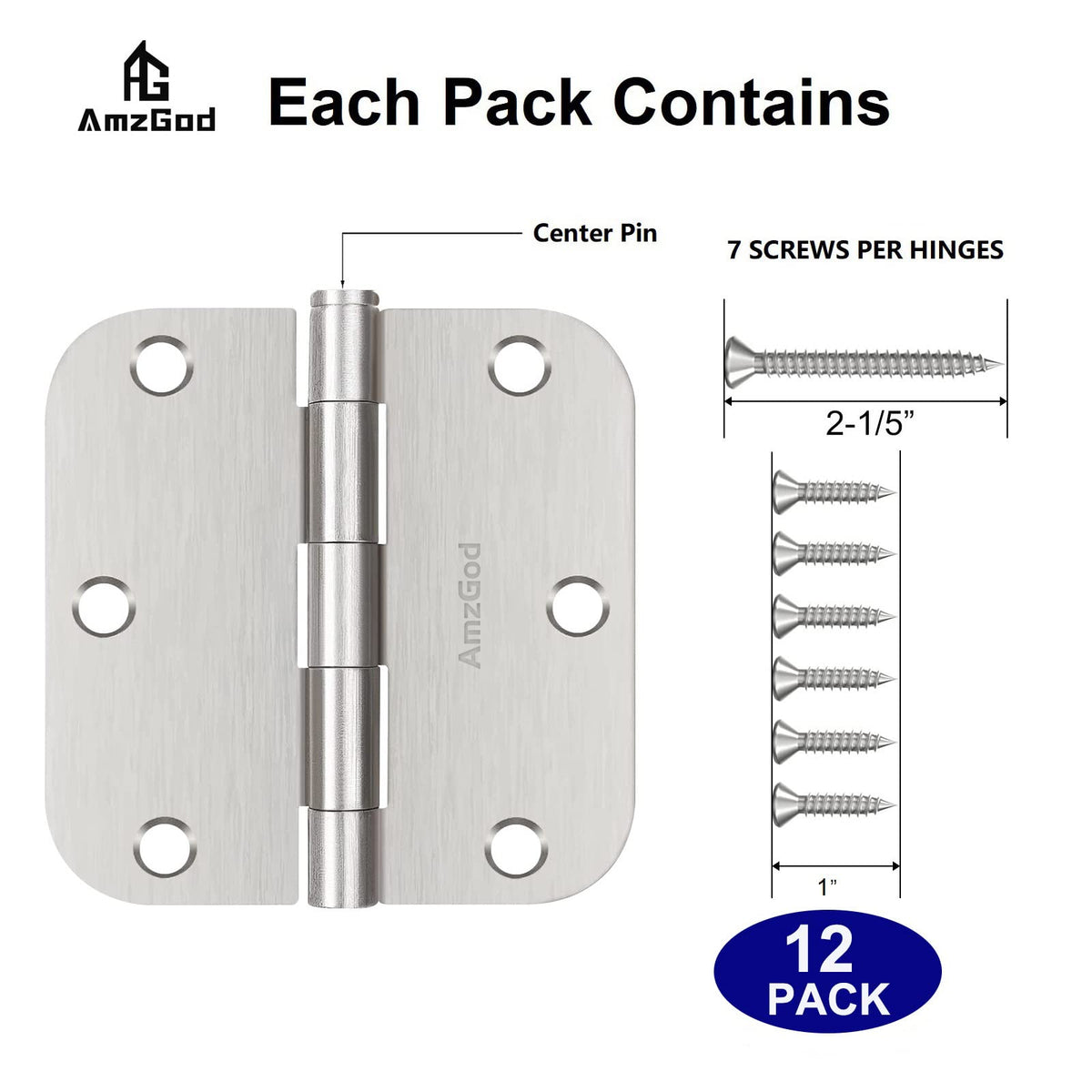 AmzGod solid iron hinges deliver long-lasting interior performance