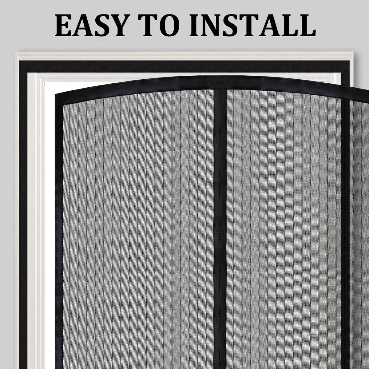 Amzjjle door-fit 38 x 82 in black suits many doorways.