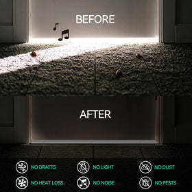 AMZNOVA threshold sweeper aluminum vinyl design for durable weatherproof protection