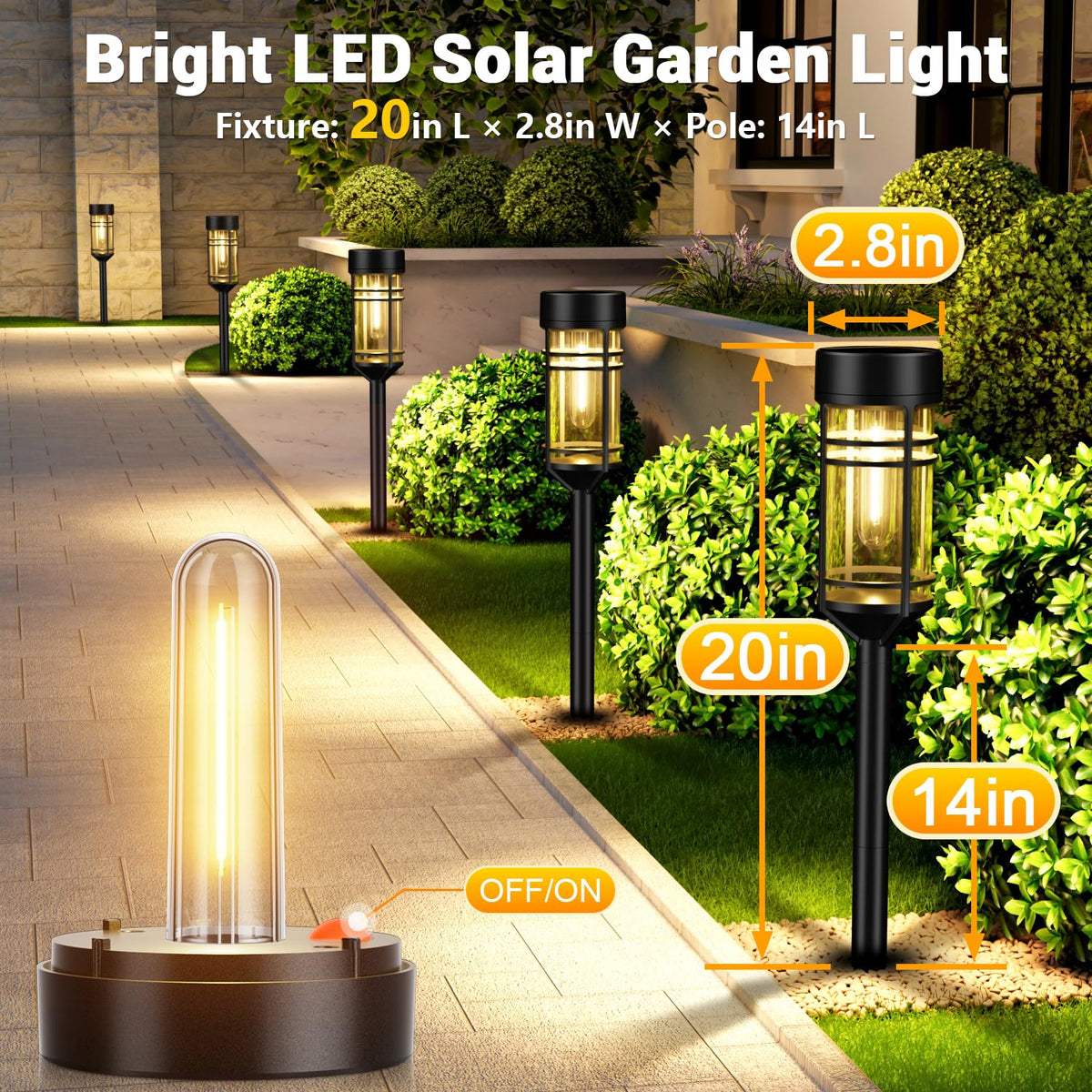 Amzrap outdoor light with auto on/off for dusk-to-dawn use