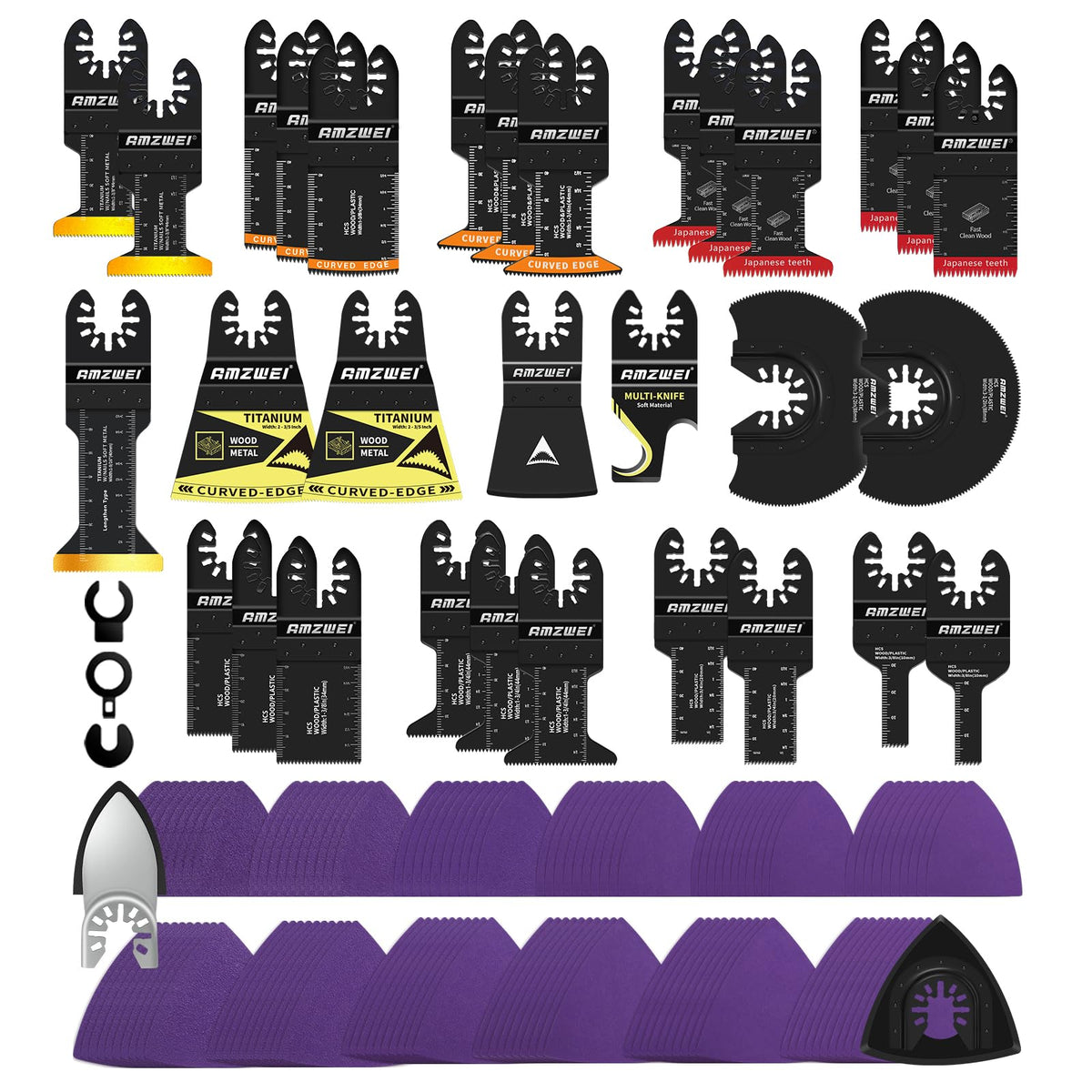 AMZWEI 153PCS multitool blades case keeps blades organized for quick project starts.