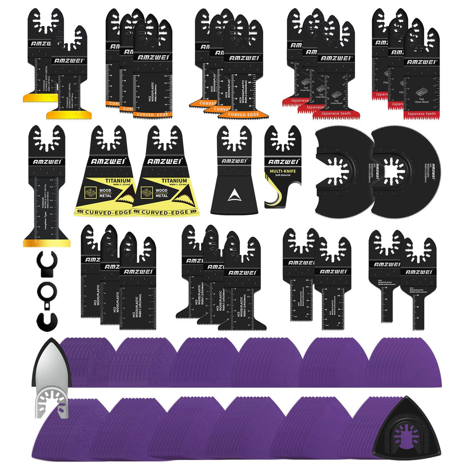 AMZWEI 153PCS multitool blades case keeps blades organized for quick project starts.