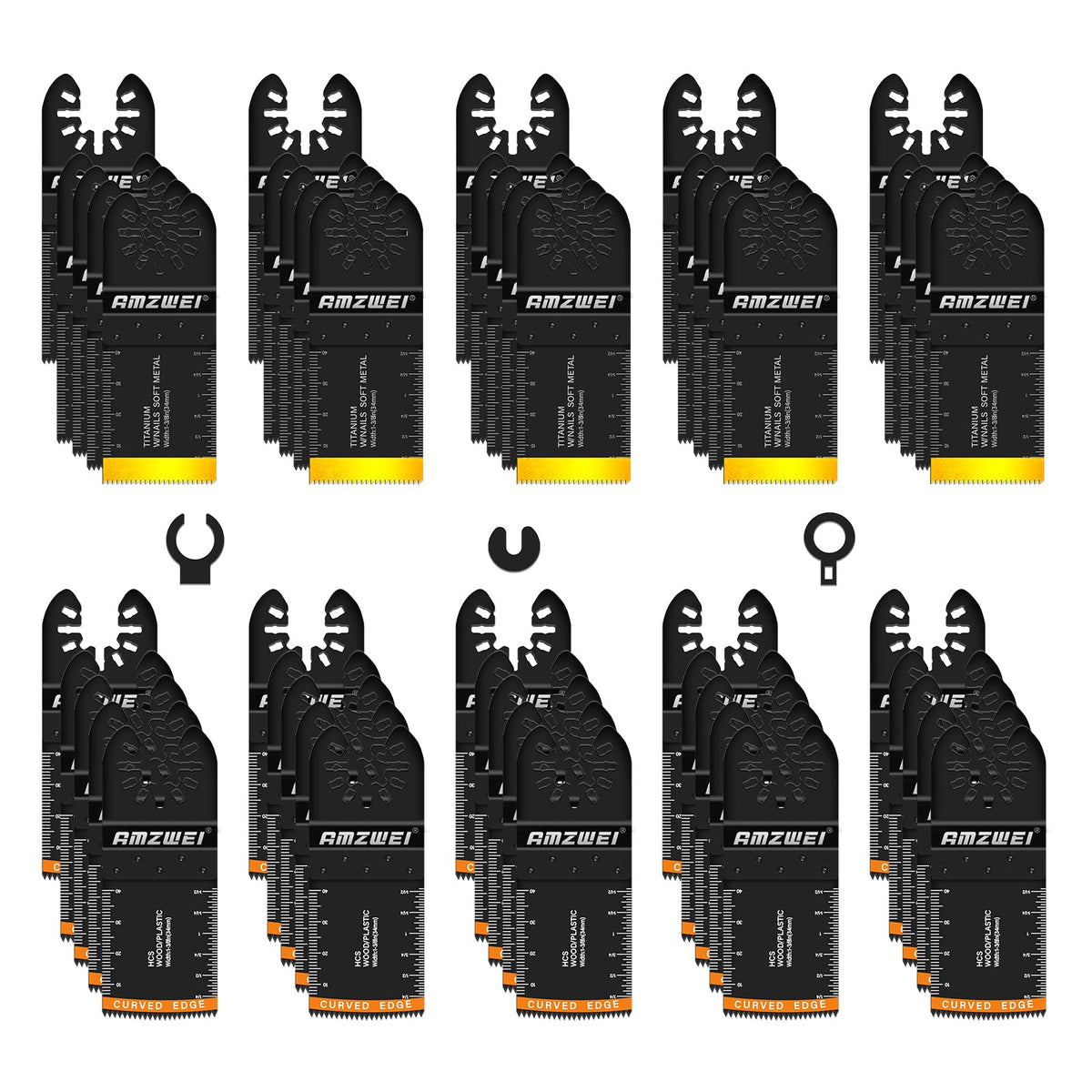 AMZWEI 50pcs multi-tool blades set for versatile DIY and professional cuts