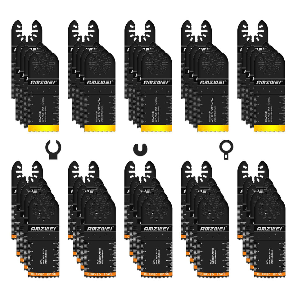 AMZWEI 50pcs multi-tool blades set for versatile DIY and professional cuts