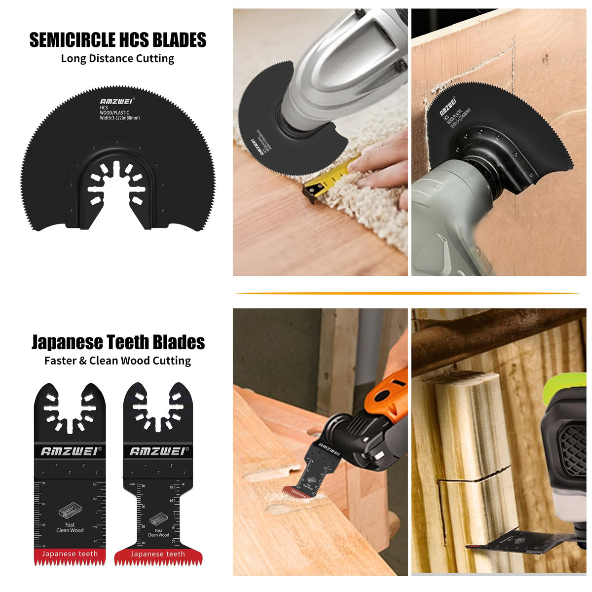 AMZWEI extra adapters enable compatibility with Bosch and Dremel models.