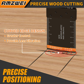 AMZWEI curved-edge design aids smoother, more accurate cuts with less vibration.