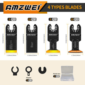 AMZWEI curved-edge blades improve stability for faster, accurate starts.